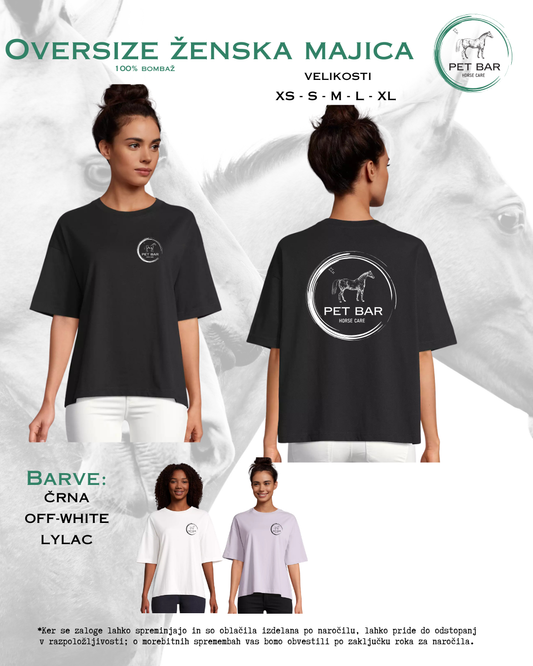 MAJICA ŽENSKA OVERSIZE kratek rokav