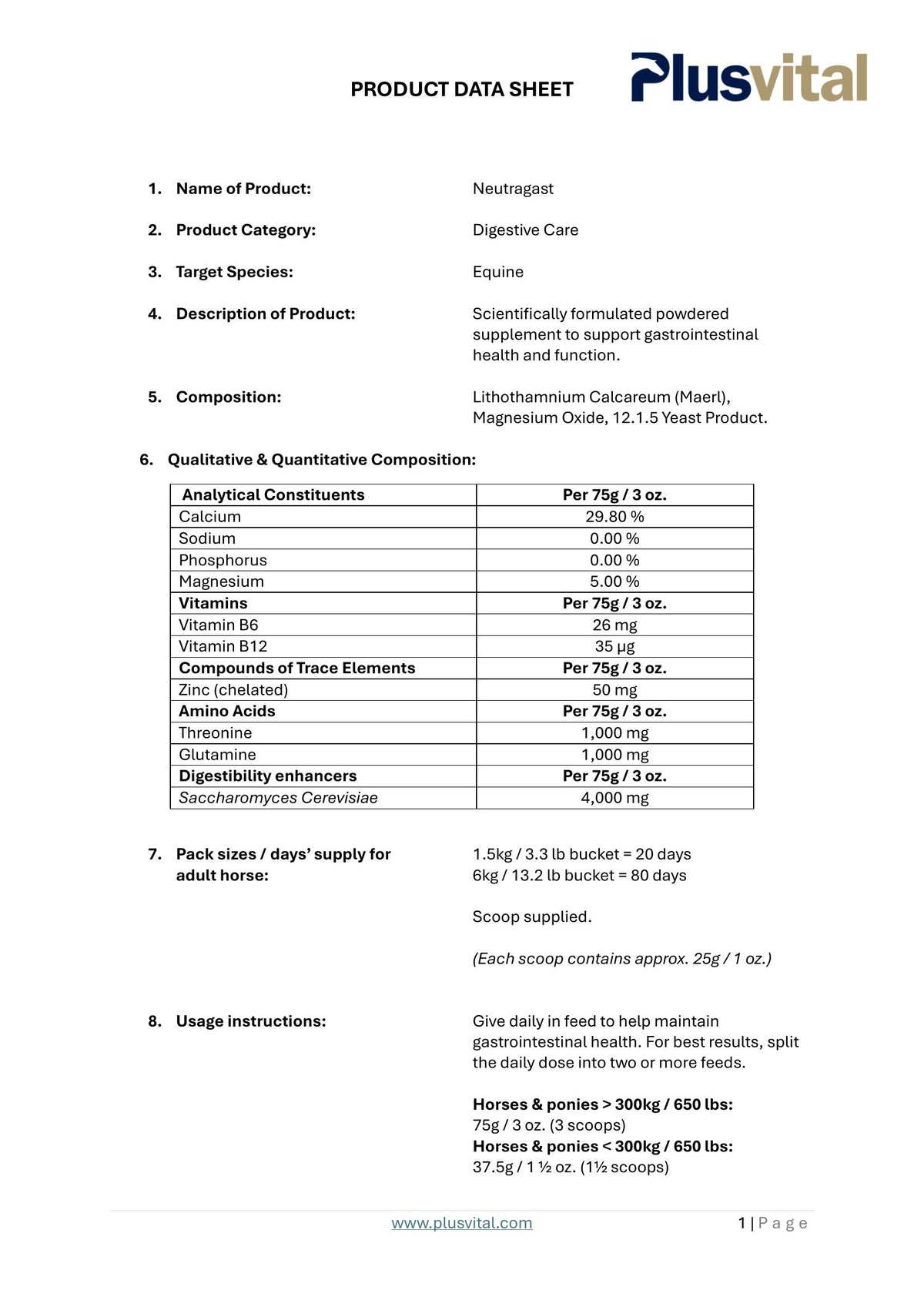PLUS VITAL NeutraGast - Napredni Probiotik